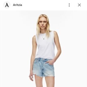 Aritzia Talula Light Wash Jean Shorts - Size 26 In Excellent Condition